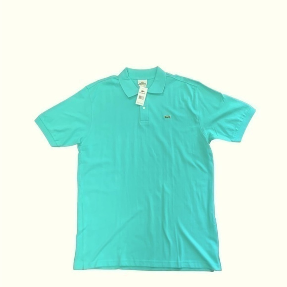 LACOSTE TEAL NEW POLO STYLE TOP size 7 XL  sm hole under the collar by the tag
